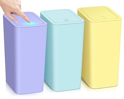 RTWDKFQ Purple Yellow LGreen Trash Can