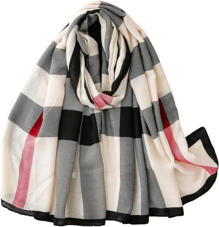 WZX Boho Scarf for Women Lightweight Floral Printed Scarves Fashion Shawl Wraps for All Season