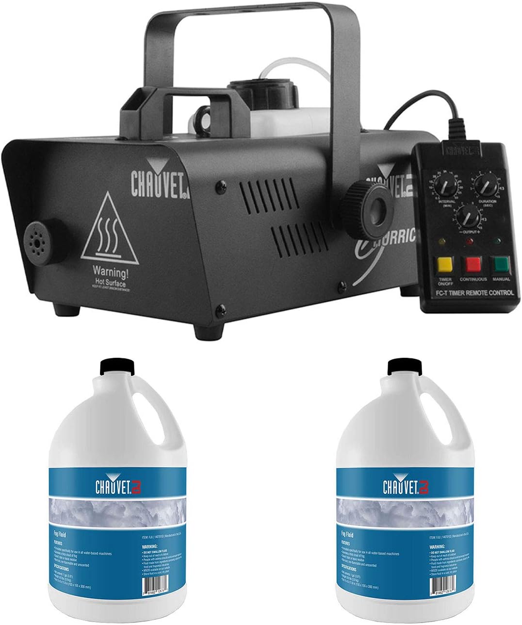 CHAUVET DJ Fog Machine with Wired Remote + 1 Gallon Bottle