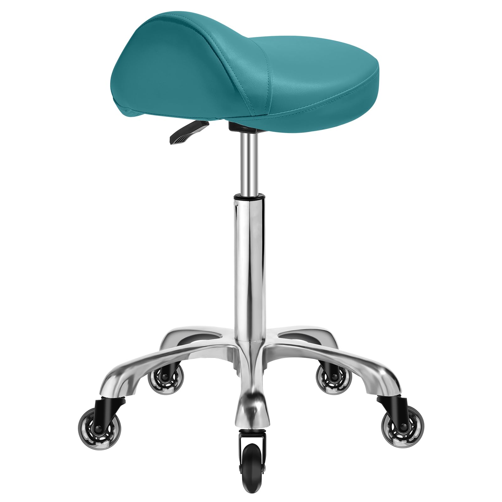 YEEZEE Ergonomic Saddle Stool, Adjustable Saddle Chair with Wheels, Green