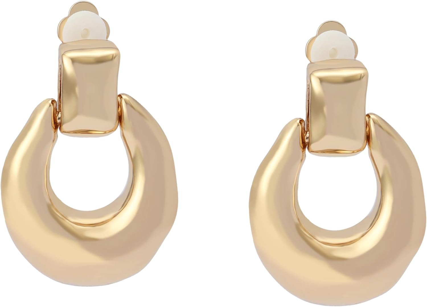 Robert Lee Morris Soho Women's Molten Doorknocker Clip-On Earrings - Image 2