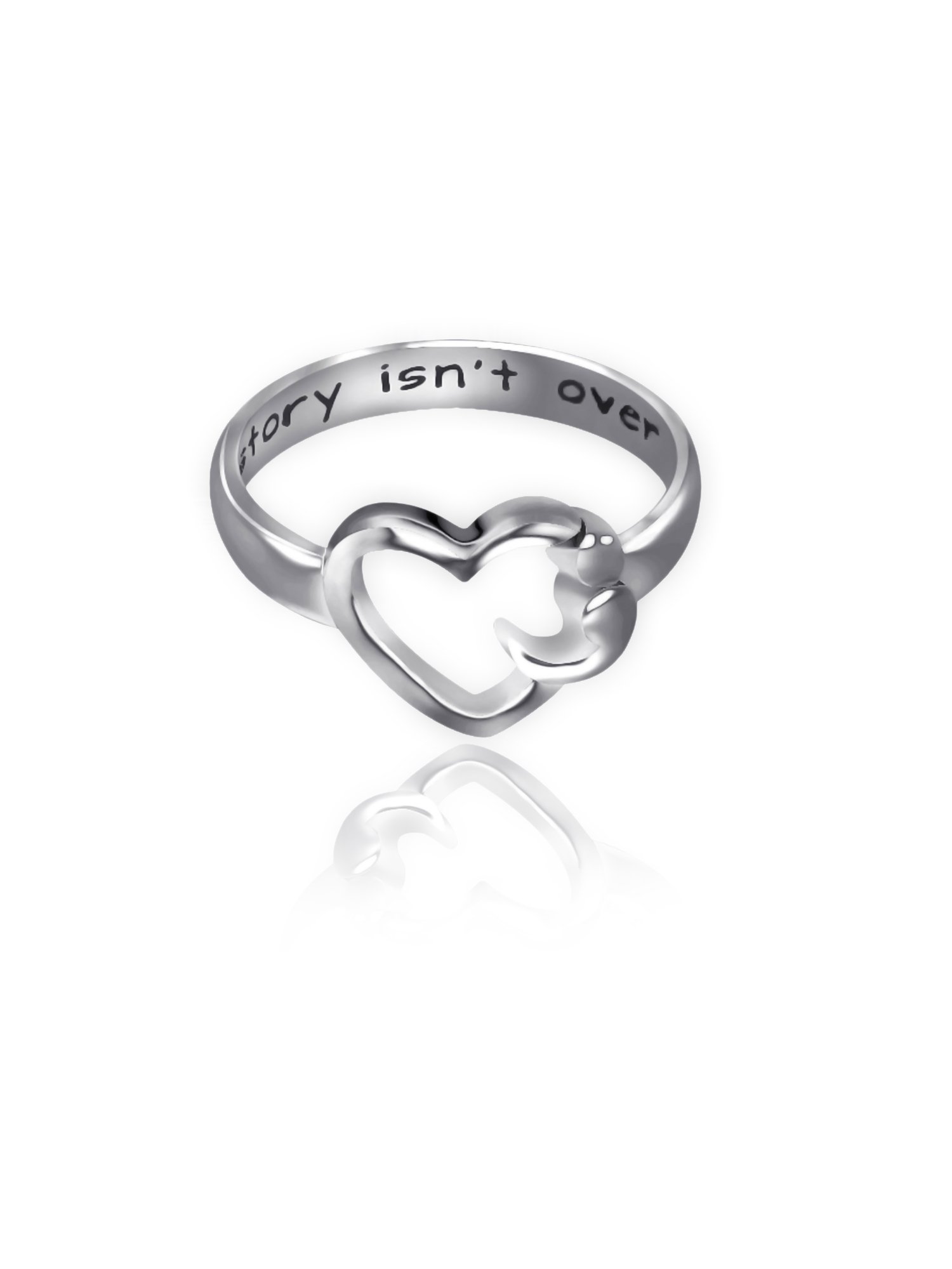 Heart Semicolon Ring, Support Mental Health Awareness, Encouragement Gifts for Women (7)