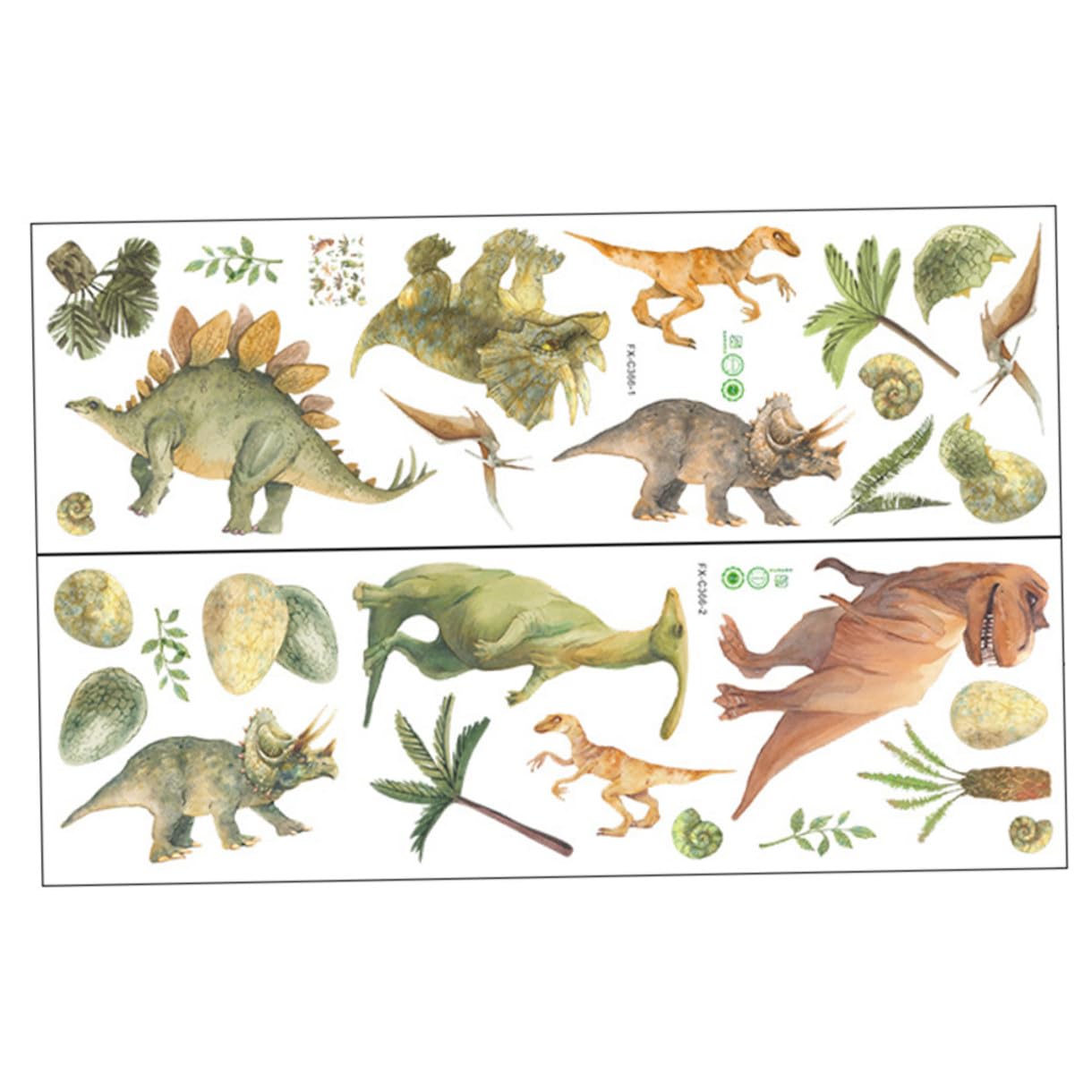 HOMSFOU 3sets Adesivi Murali Dinosauri Cartoni Animati Decorazioni Creative Per Camerette e Aule Facile Da Applicare e Rimuovere Atmosfera Calda Per Stanza