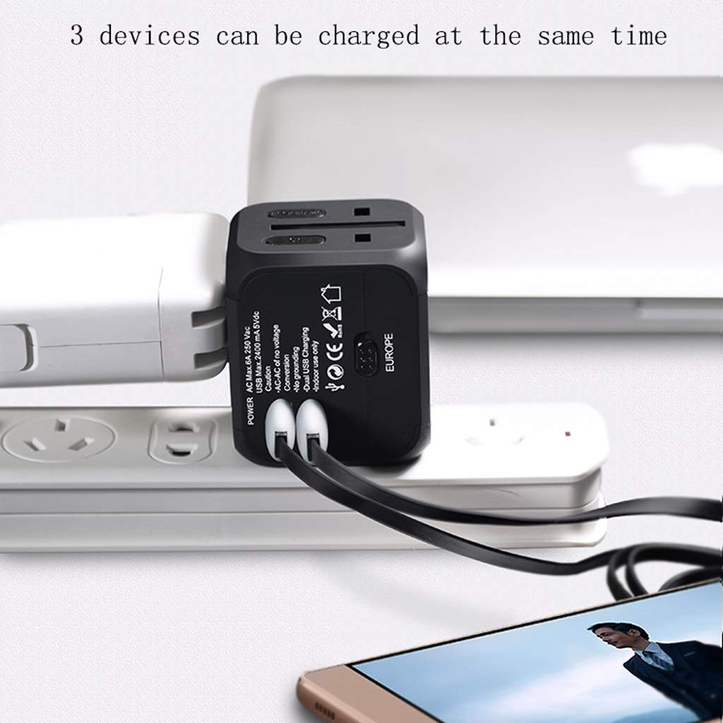Usb. Adapter ładowarki, na całym świecie adapter podróży, Universal Home Travel Usb. Wymiana wtyczki adaptera. (Color : C, Rozmiar : 5.3 * 6.7 * 5.2cm)