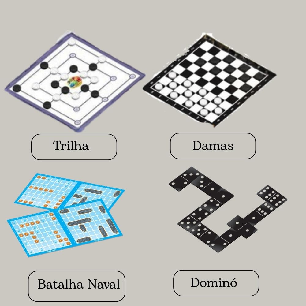 Kit Jogos de Tabuleiro (12 em 1)
