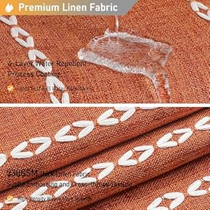 Bttn extra long shower curtain 96 inch boho rustic striped fabric shower curtain set with tassel water repellent tall farmhouse shower curtains for bathroom with hooks 72×96 burnt orange  urban country home decor