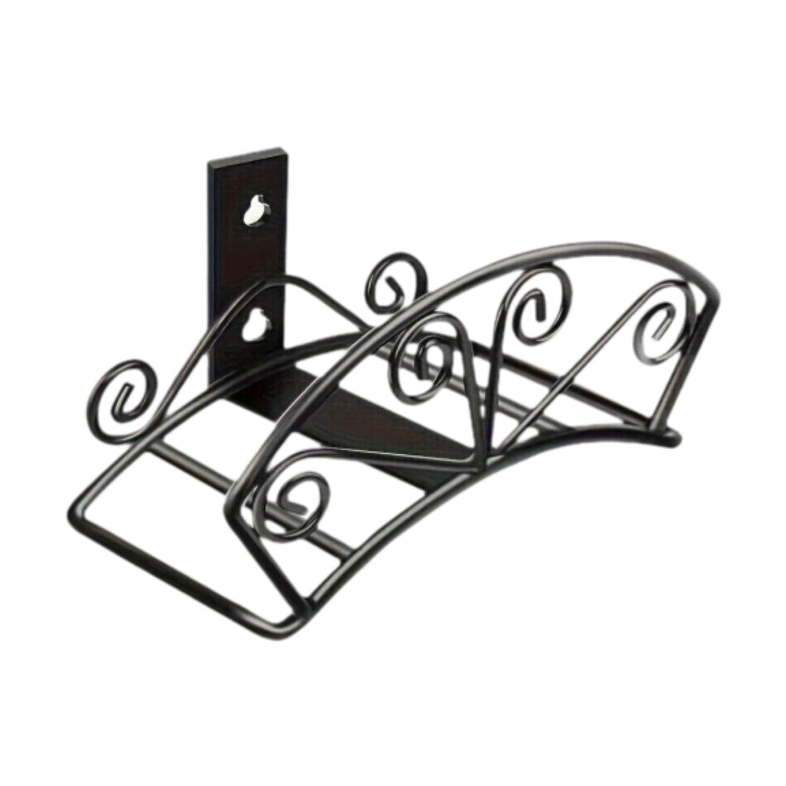 garden hose holder bracket pipe holder for garden yard fence black