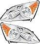 For Honda CRV Headlights Lamps Set 2007 2008 2009 2010 2011 Halogen Driver and Passenger Side