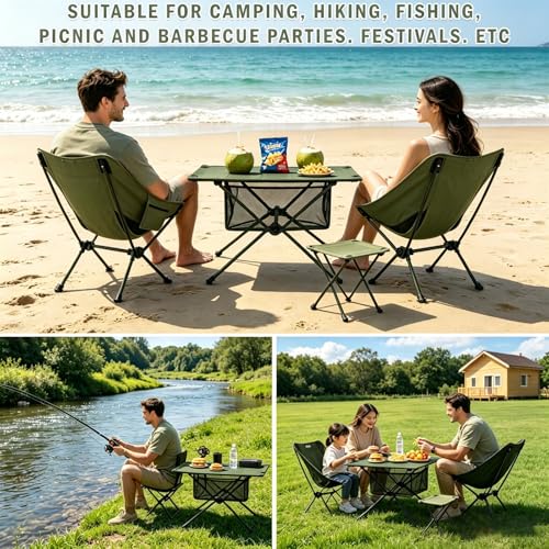 Table de camping pliable en aluminium réglable avec son sac - 8