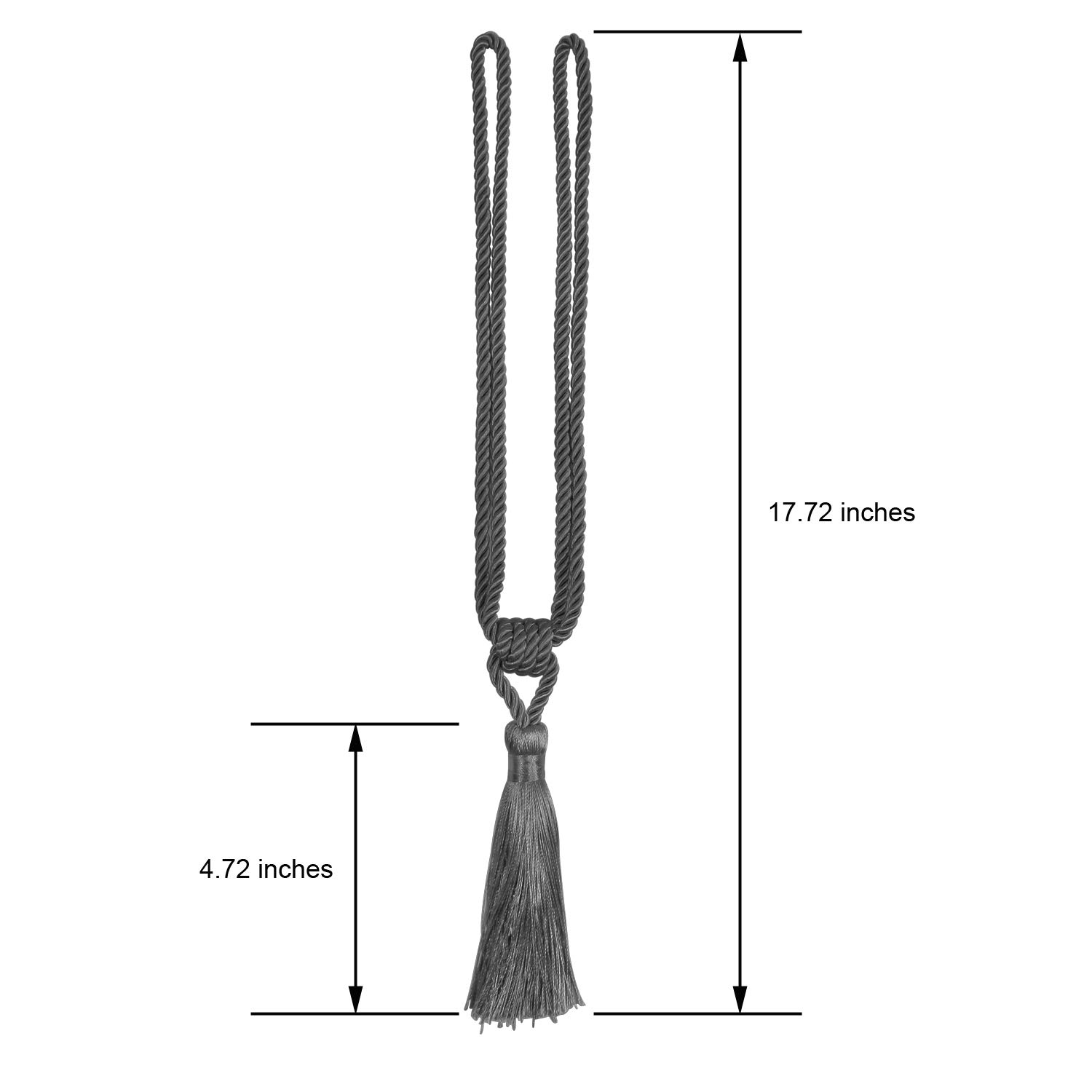 embrasses de Rideaux Lot de 4 embrasses à Pompons for Rideaux, idéales for la décoration Maison et du Bureau(Charcoal)