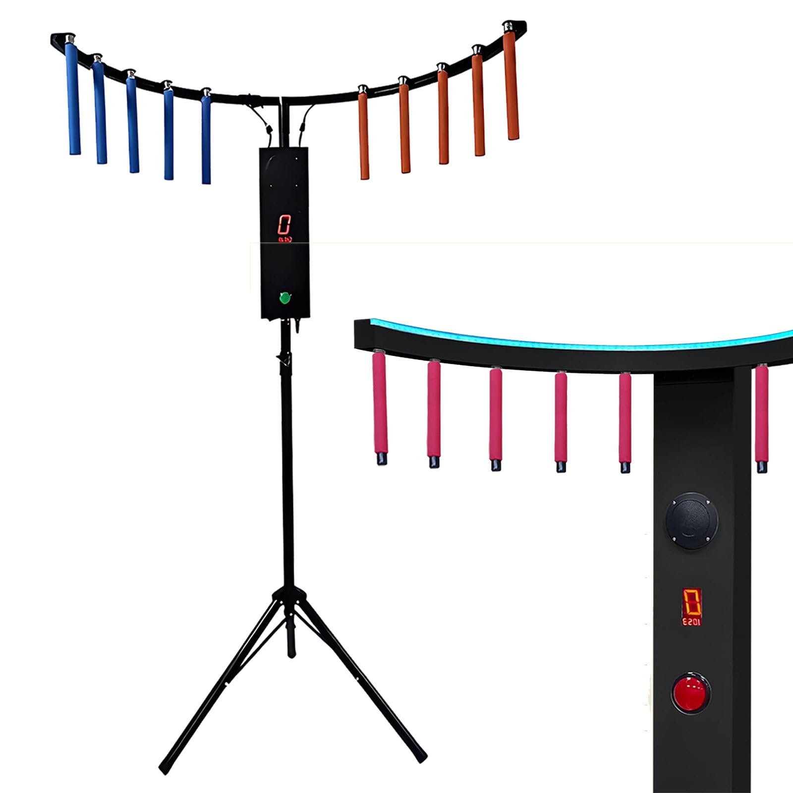 Maszyna do koordynacji wzrokowo-ruchowej, automat do gier zręcznościowych, automat do gier Reflex Drop Sticks, idealny na rodzinne wieczory gier — poprawia koncentrację i refleks Black