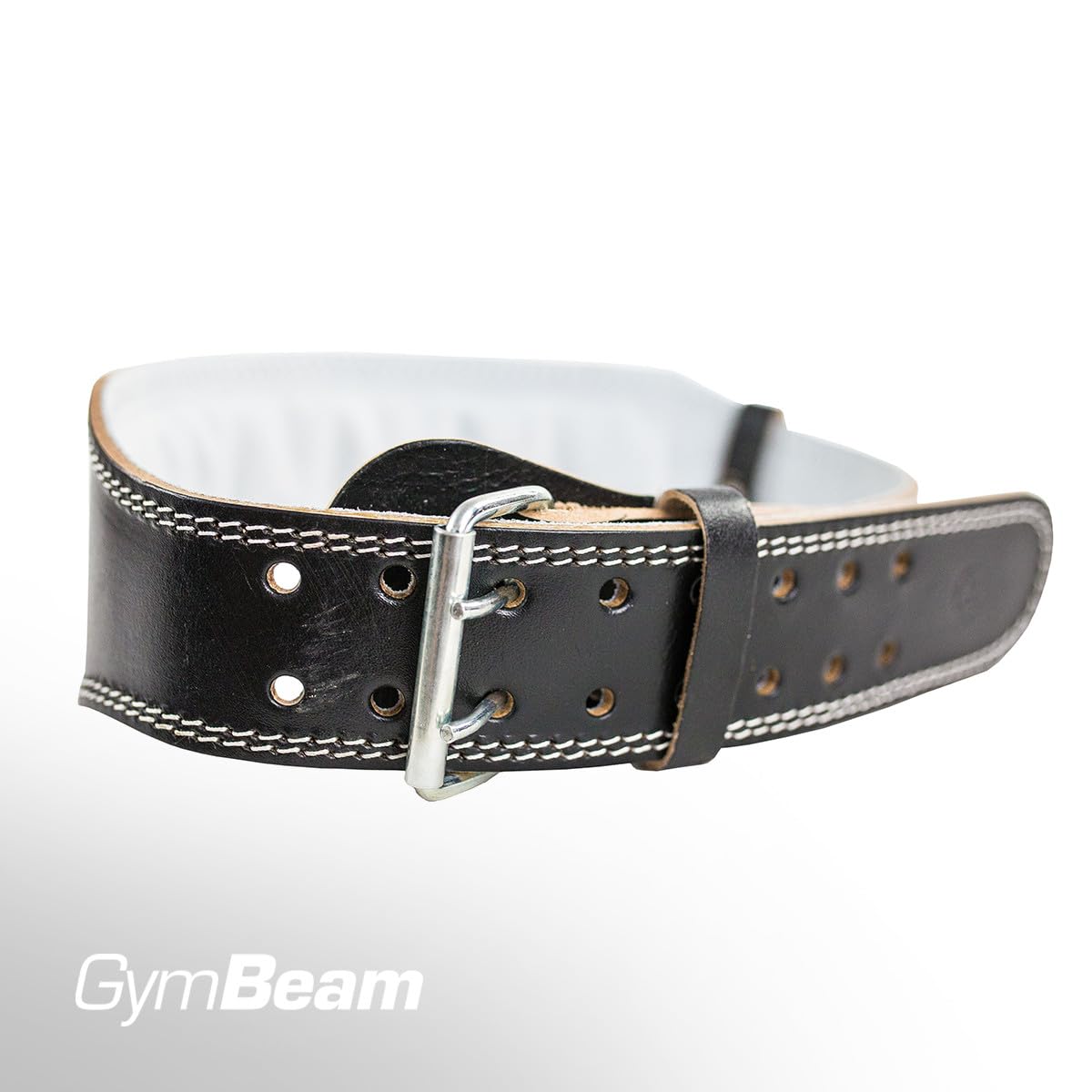 GymBeam Cintura da Palestra Ronnie, Cintura da Palestra per Uomo, Cintura da Powerlifting, Realizzata in Pelle Flessibile, Resistente e Durevole, Imbottita in Gommapiuma