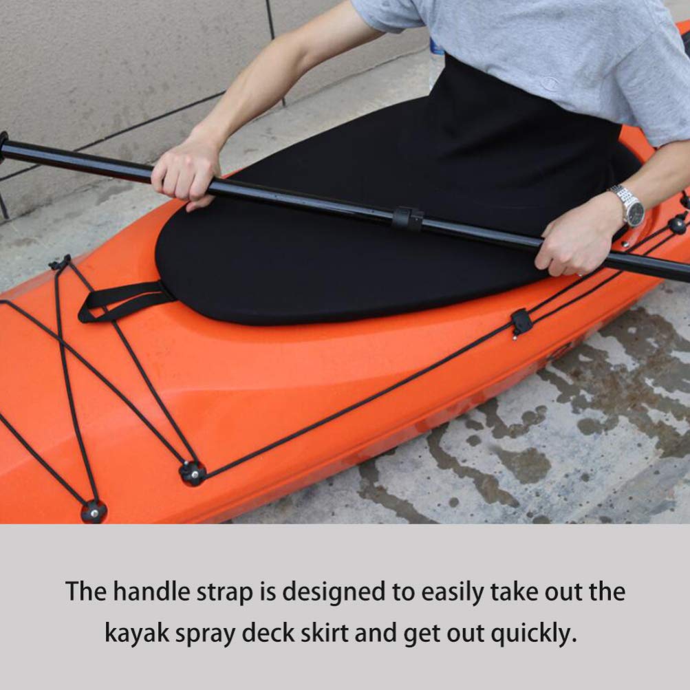 BESPORTBLE Kajak Röcke Kajak Zubehör für Kanupaddeln Freie Größe 85-105Cm Schwarz Spray