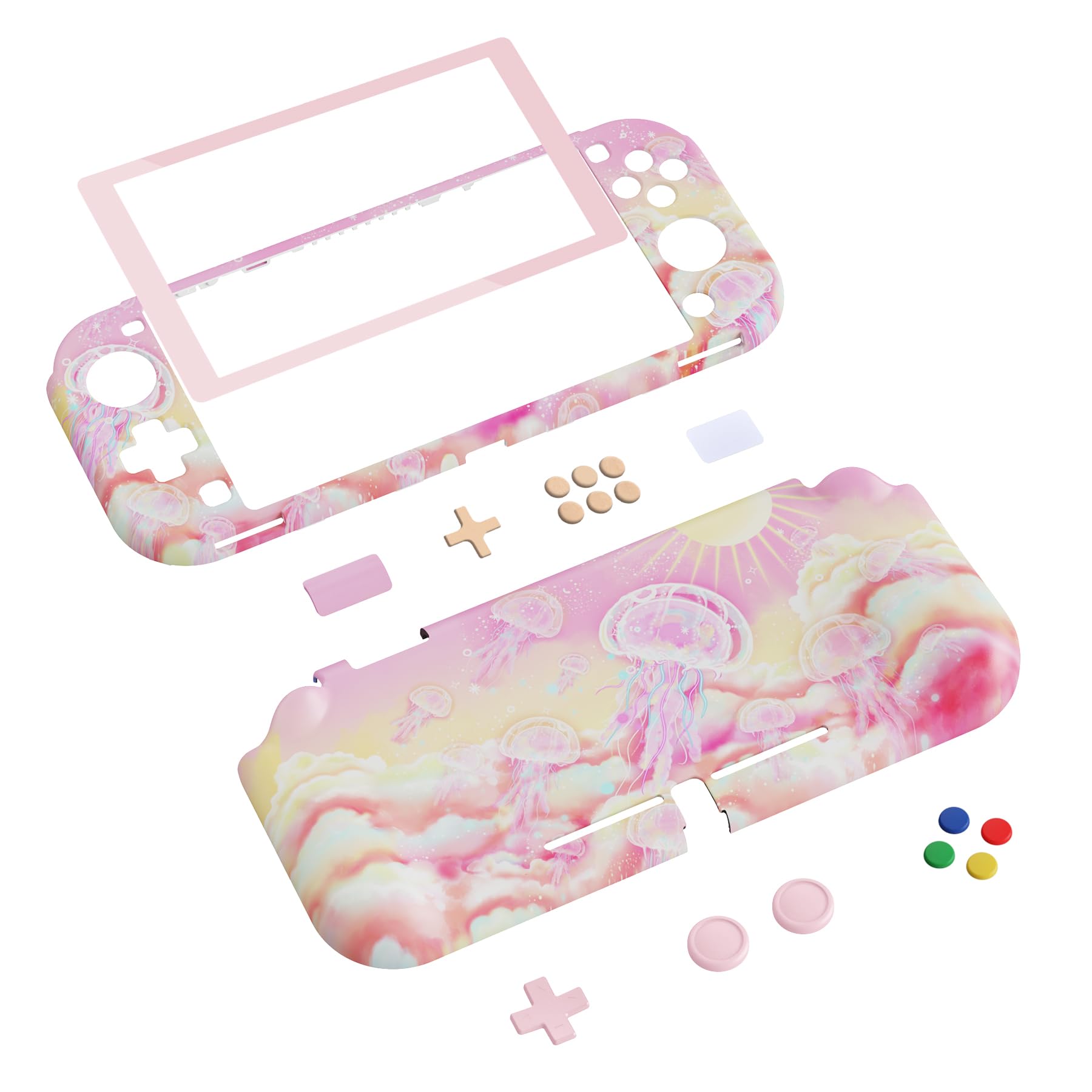 playvital ZealProtect Protective Case for Nintendo Switch Lite, Hard Shell Grip Cover for Nintendo Switch Lite w/Screen Protector & Thumb Grip Caps & Button Caps - Antique Yellow — view 124