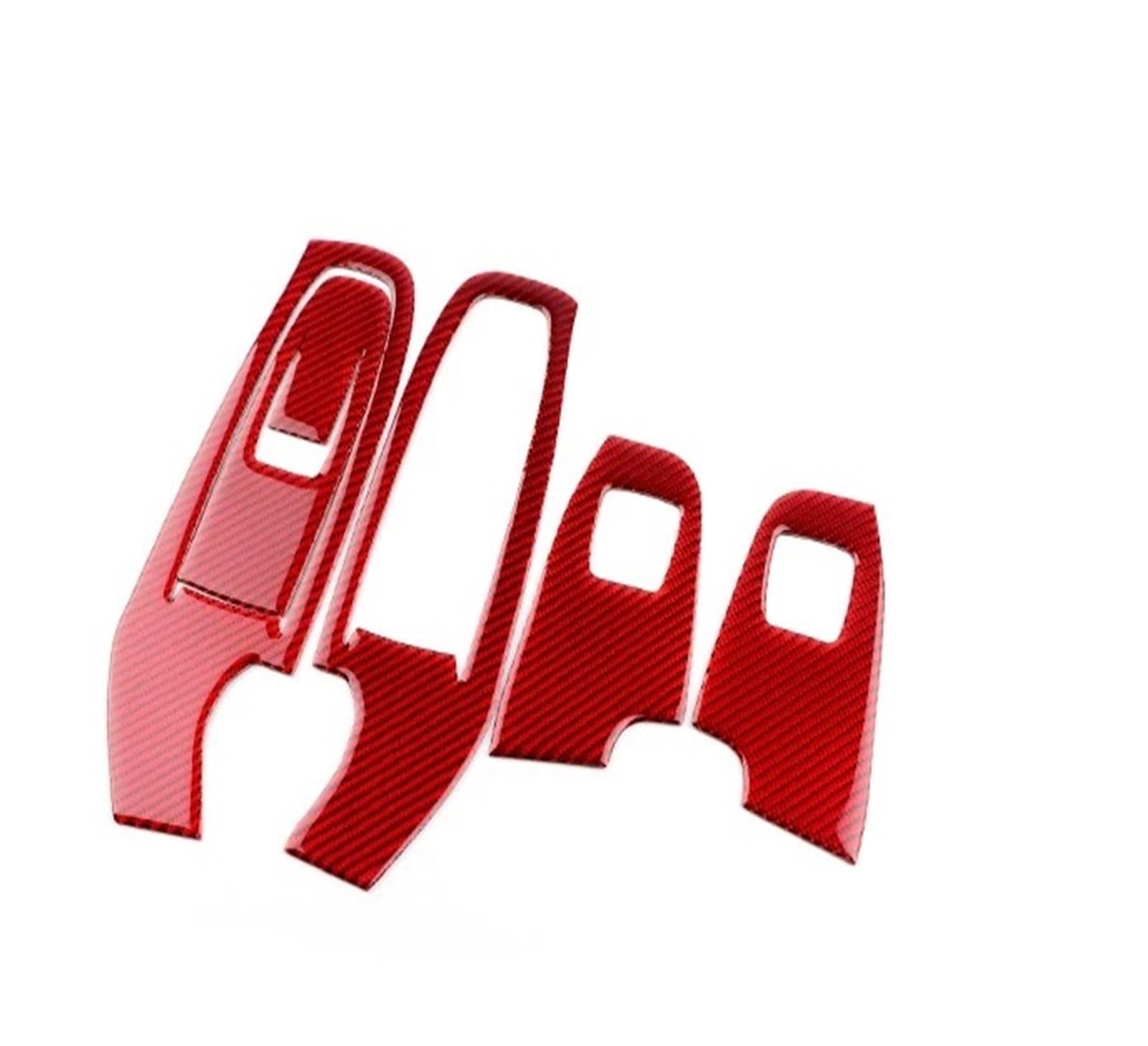 Car Interior Moulding Trim for Subaru for Crosstrek for Impreza 2024 Car Door Window Button Frame LHD RHD Interior Accessories Sticker Interior Accessories(Right Hand Drive Red)