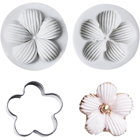 Plum Blossom Flower Silicone Fondant Mold: Flourish with Culinary Artistry