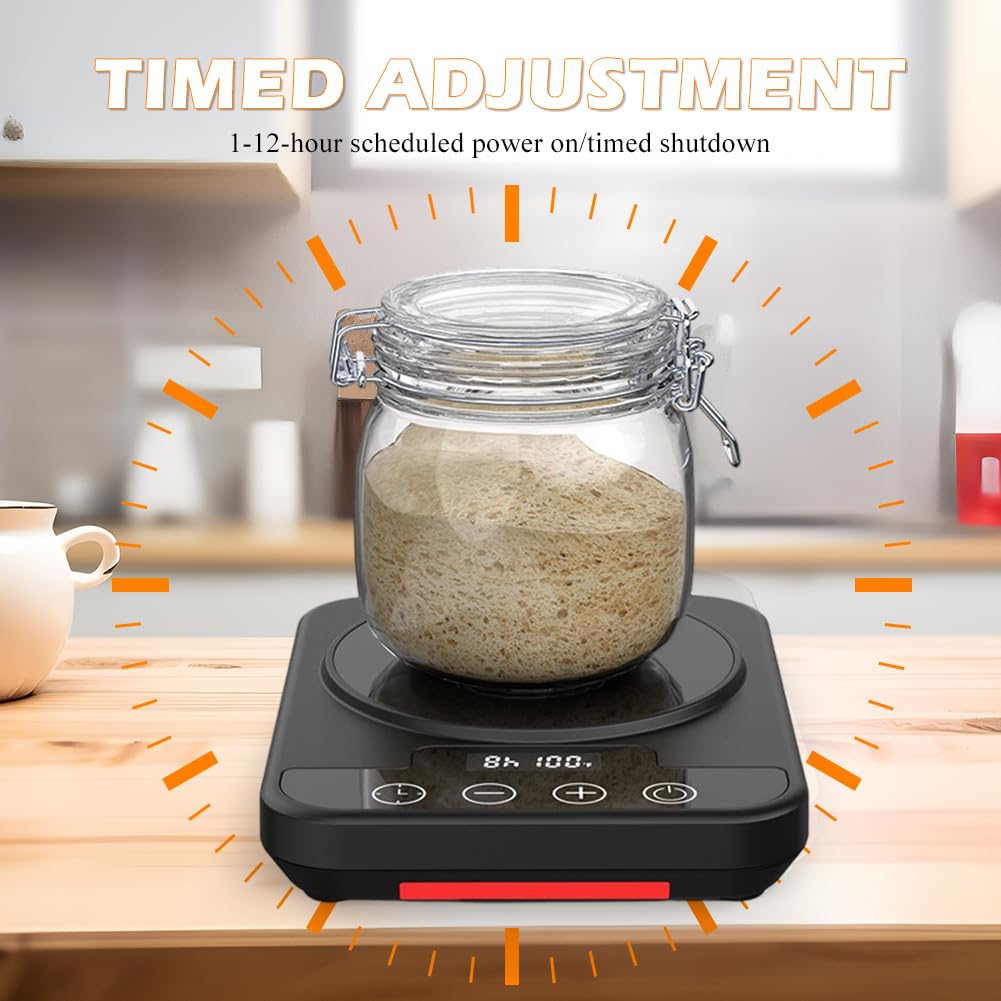 Lievito naturale set base 21-49°C timer 12 ore regolazione 1°C nero