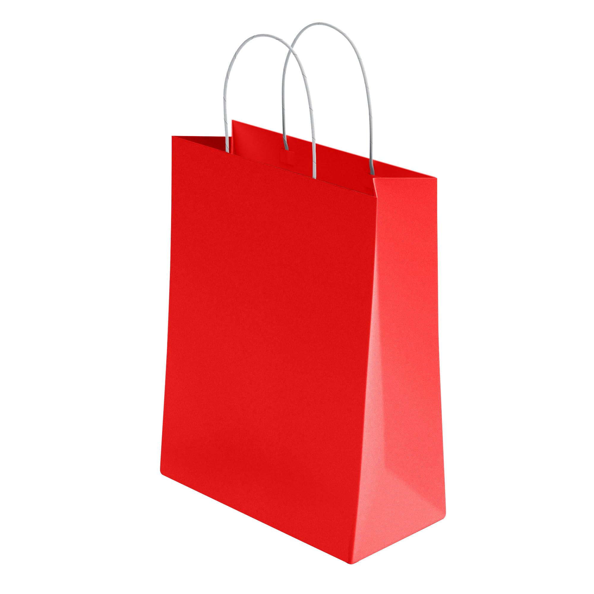 30 Pcs Small Red Paper Party Bags with Handles Colourful Paper Gift Bags for Kids Parties Weddings Birthdays Baby Showers Xmas and Sweets 18x22x8cm Kraft Bags