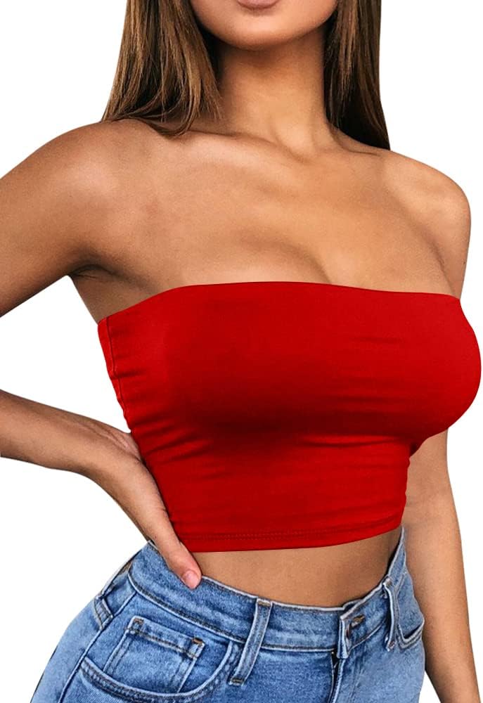 adidas red tube top