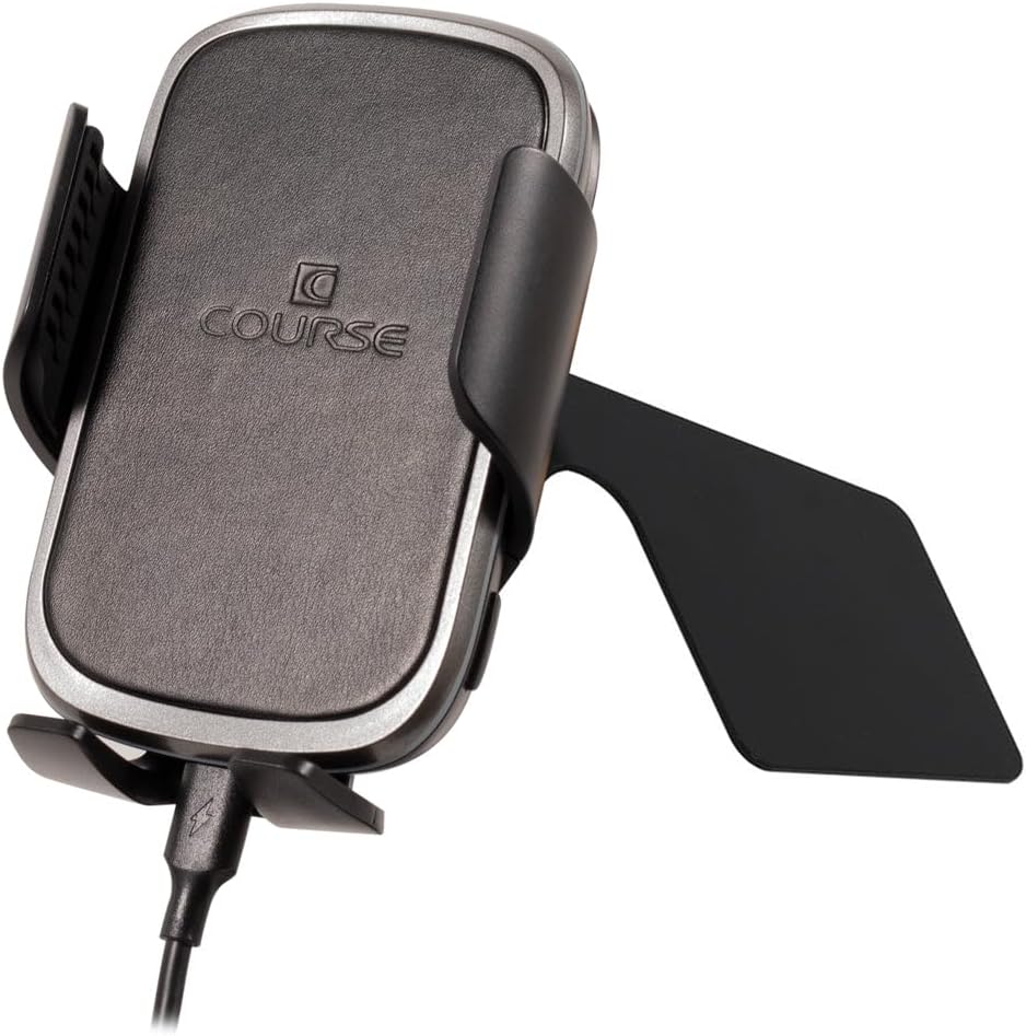 Course Motorsports DirectFit Phone Mount Automatic Gripping Wireless Charging Head and Car Phone Holder for Chevrolet/GMC 1500, 2500, 3500 (2007-2013) - Automatic Gripping Charger (Black)