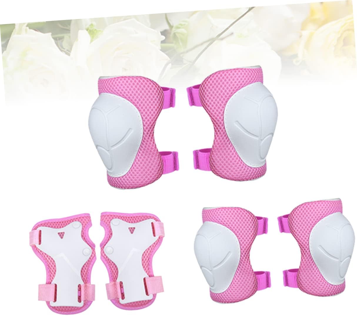 VICASKY 6pcs Complete Boys and Girls Protective Gear Kit Pads for Knees Elbows Hands for Cycling Skateboarding Scooter Riding