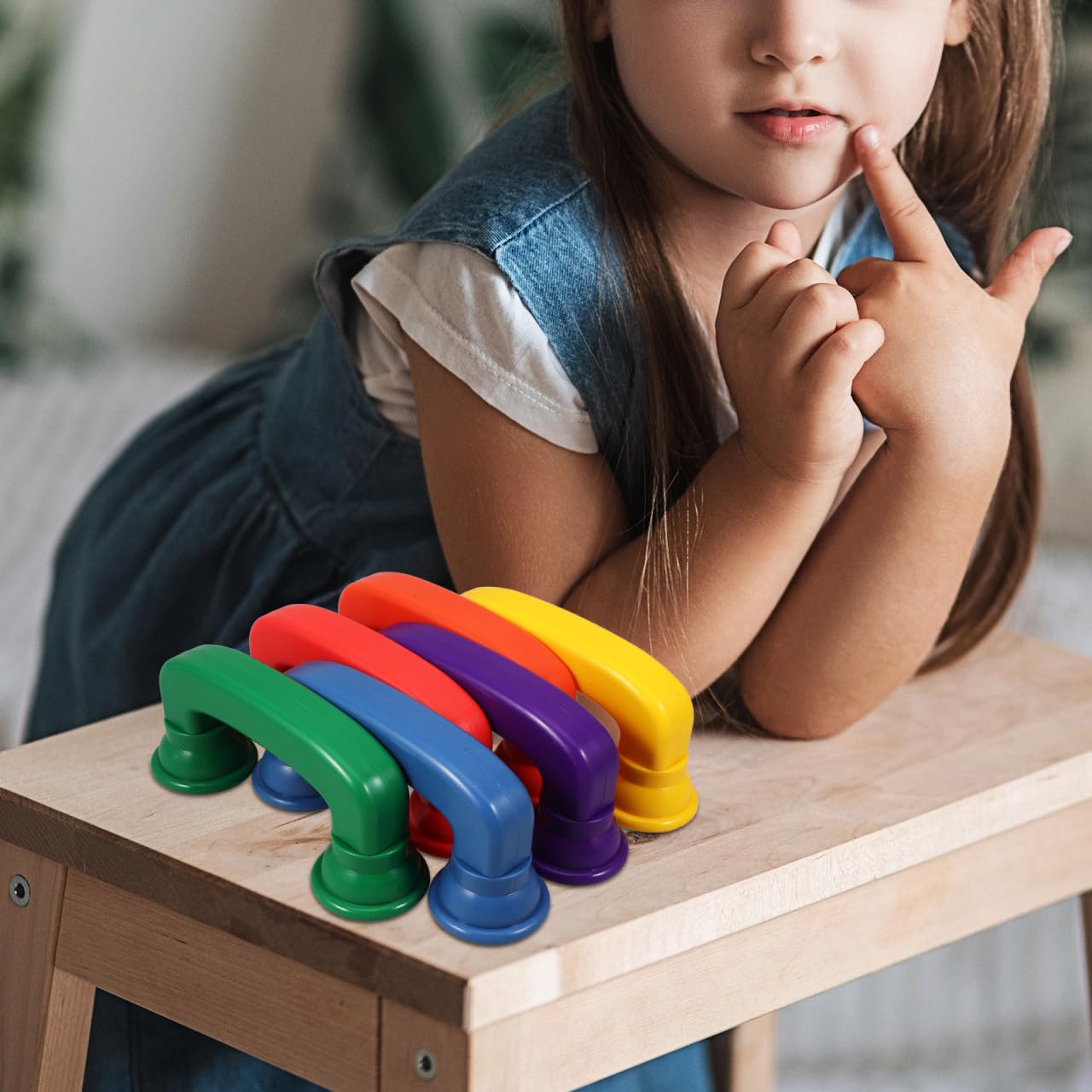 Mikinona Giocattolo Telefono Sussurrante per 12 Pezzi Colorati in Plastica ABS Set Educativo per Sviluppo Motricità Fine e Riconoscimento Colori Gioco Musicale per Prima Infanzia