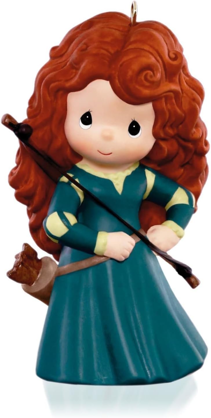 Amazon Com Hallmark Disney Pixar Precious Moments Brave Princess Merida 2015 Keepsake Ornament Home Kitchen