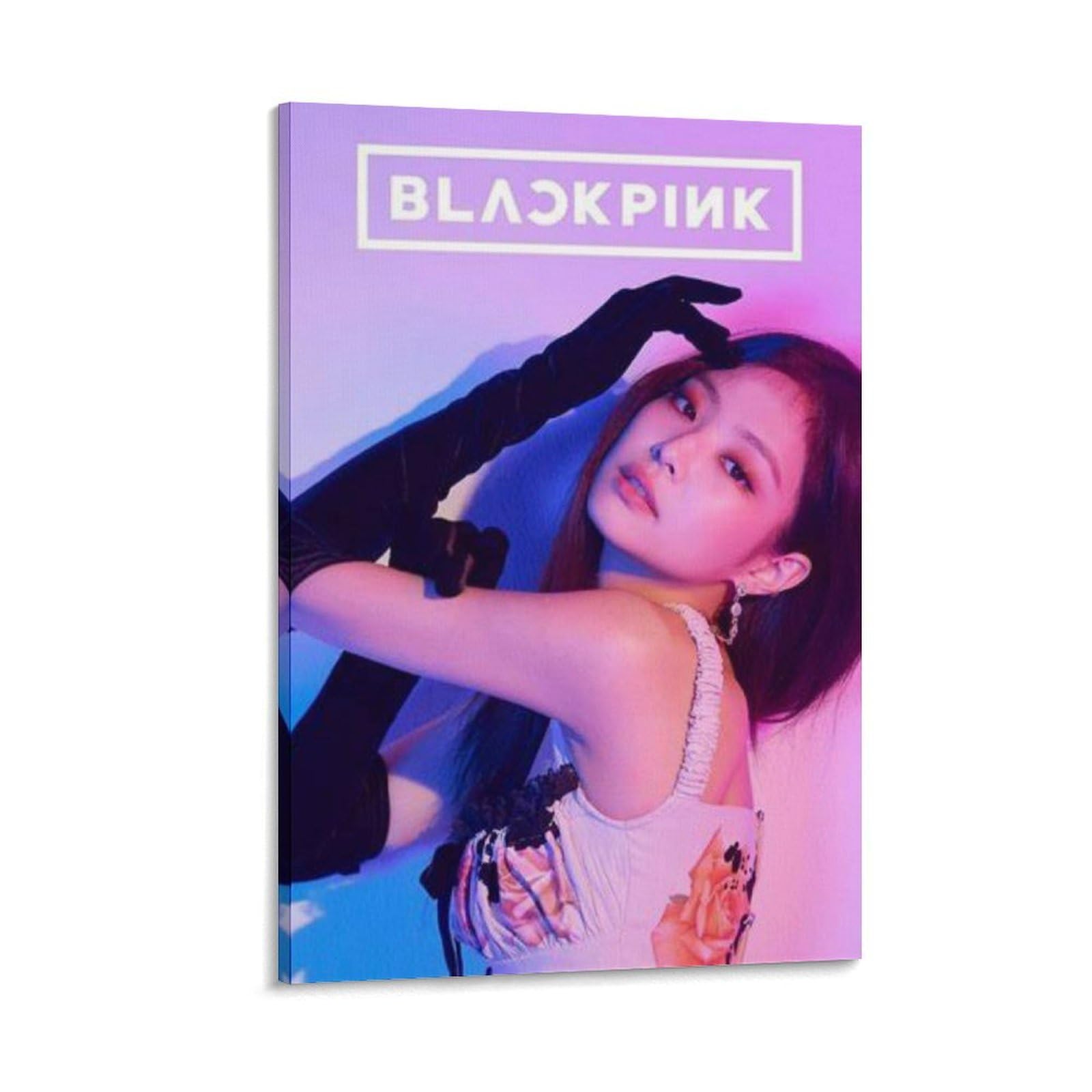 BLACKPINK Jennie Lisa Jisoo Rose Art Panel 1 Piece Decorative Poster Wall Art Frame Anime People Photography Modern Art Board Painting Print Interior Room Decoration Gift Celebration Present 16x24inch