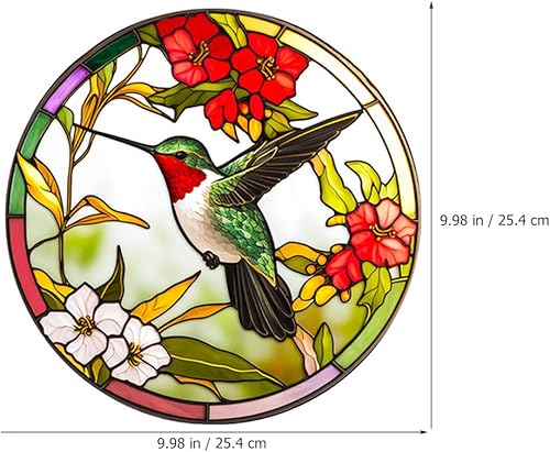 Miniatura 2 de Calcomanías de ventana de colibrí de vidrieras anticolisión, calcomanías de ventana de verano, adhesivos estáticos de pájaros y golpes en el vidrio