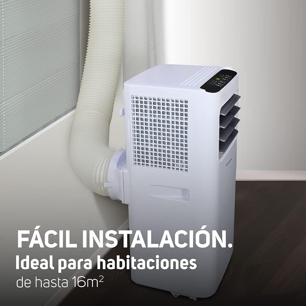 Taurus Portable Air Conditioner with exhaust hose installed in a window