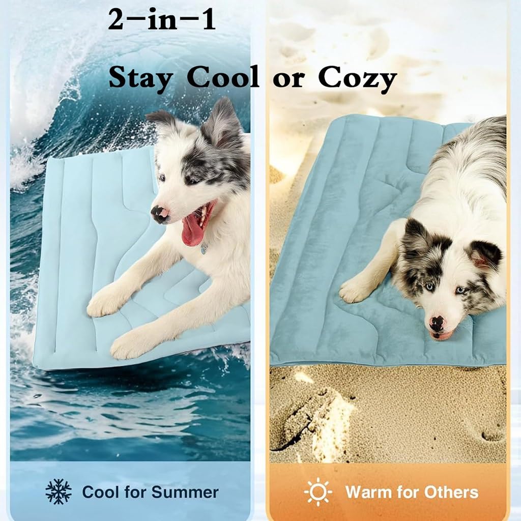 Alfombrilla de refrigeración para perros y mascotas, manta de refrigeración automática para el hogar y sobre la marcha, ideal para uso en verano