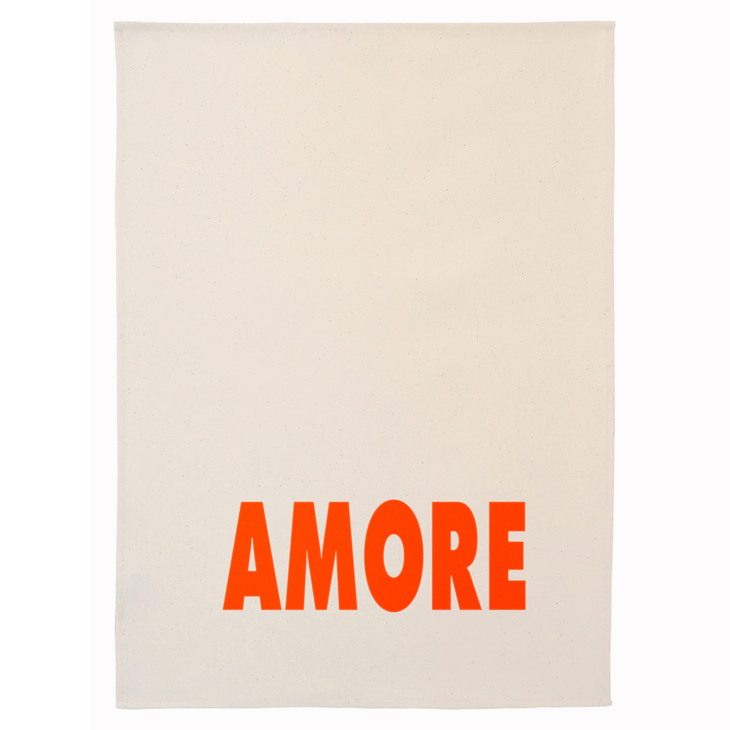Geschirrhandtuch Amore in Neon-Orange im 3er Set - 100% hochwertige Bio Baumwolle - weich und saugfähig - Ideal für die Küche oder als Geschenk - 50 x 70 cm