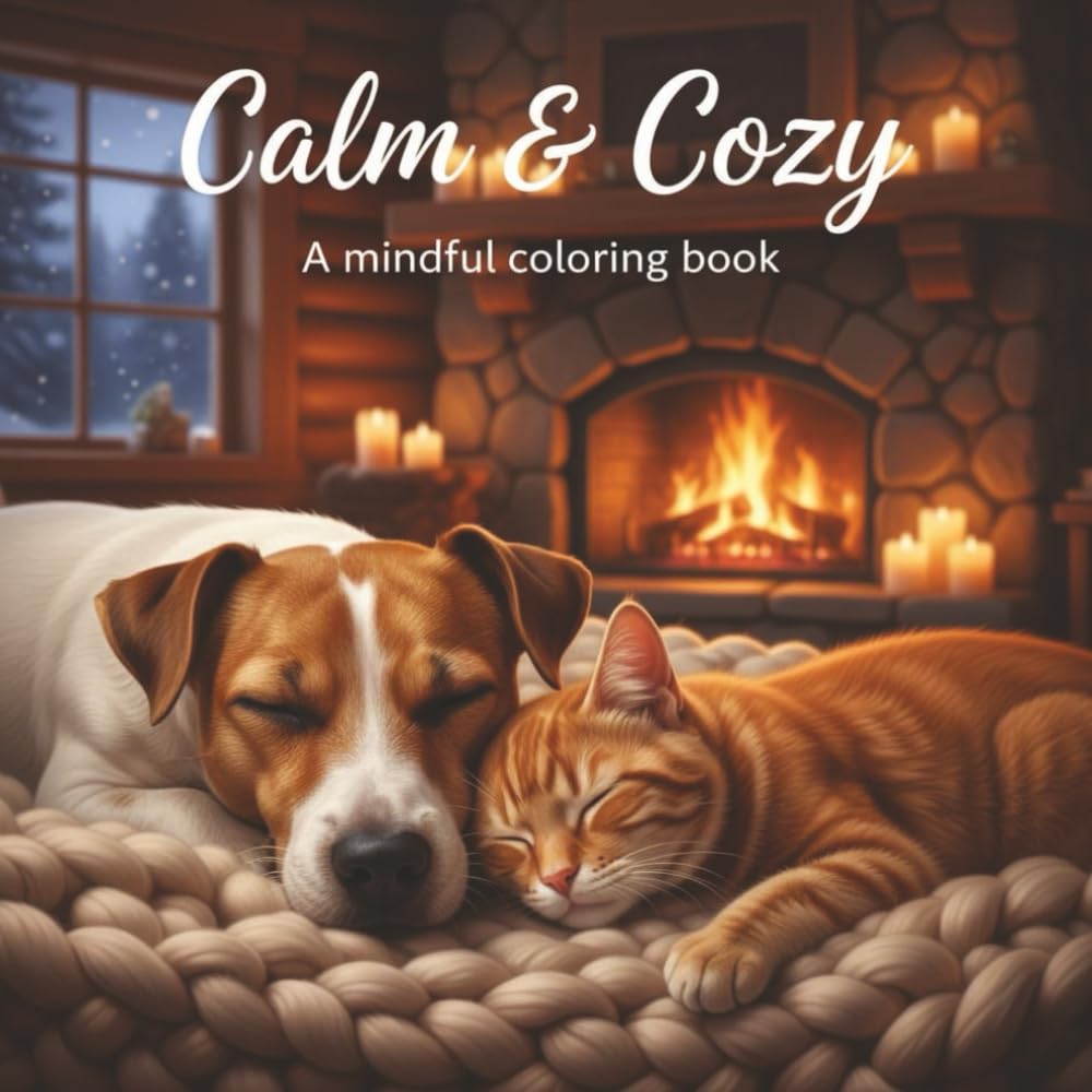 Calm & cozy: A mindful colouring book