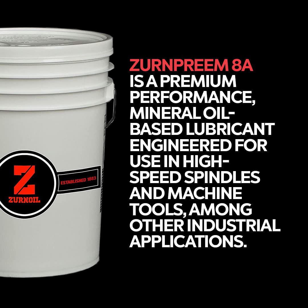 ZURNOIL Zurnpreem 8A Premium ISO 15 Spindle Oil, 5 Gallons