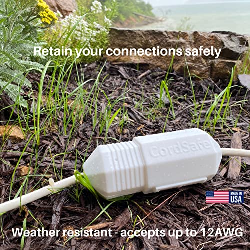 Cordsafe Extension Cord Plug Protector Safety Cover, Water-Resistant Indoor Outdoor, Keep Cords Connected, Patio Bistro String Lights Holiday Lights Christmas Lights Power Tools Fanswhite 3Pk #TOP5