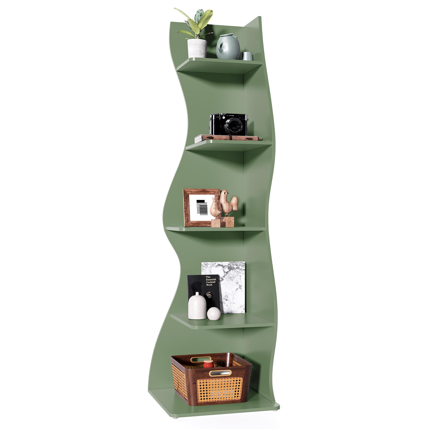 Amazon.com: LITTLE TREE Small Corner Shelf, Modern 5-Tier Wall