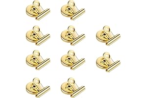 10-Pack Gold Fridge Magnets for Effortless Home Organization