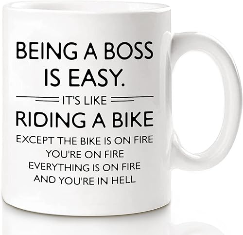 Taza de café de 11 onzas, regalos divertidos para la oficina del jefe, regalos de cumpleaños para jefe, regalos de Navidad para el día del jefe disponible en Yaxa Peru