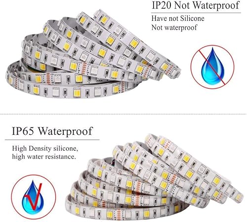 Miniatura 2 de Fengyan - Tira de luces LED de paisaje CC 12 V RGB CCT, tira LED impermeable 5050 SMD 60LEDsm 5M RGBW cinta de neón flexible cinta de neón a todo