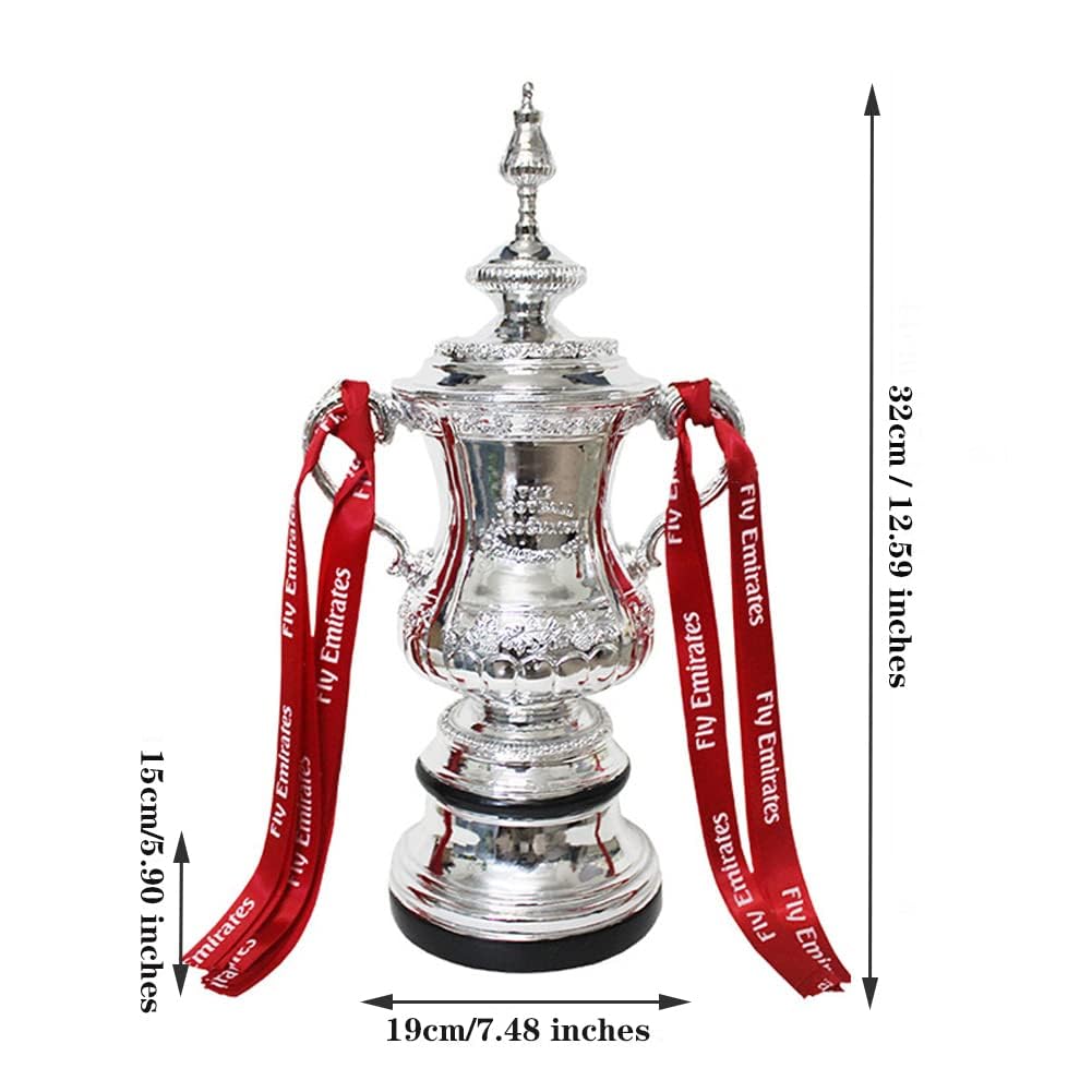 Oggetto da Collezione, Trofeo Fa Cup Replica Trofei della Lega di Calcio Inglese Resine Coppe Premio Regali Oggetti da Collezione Souvenir(32cm)
