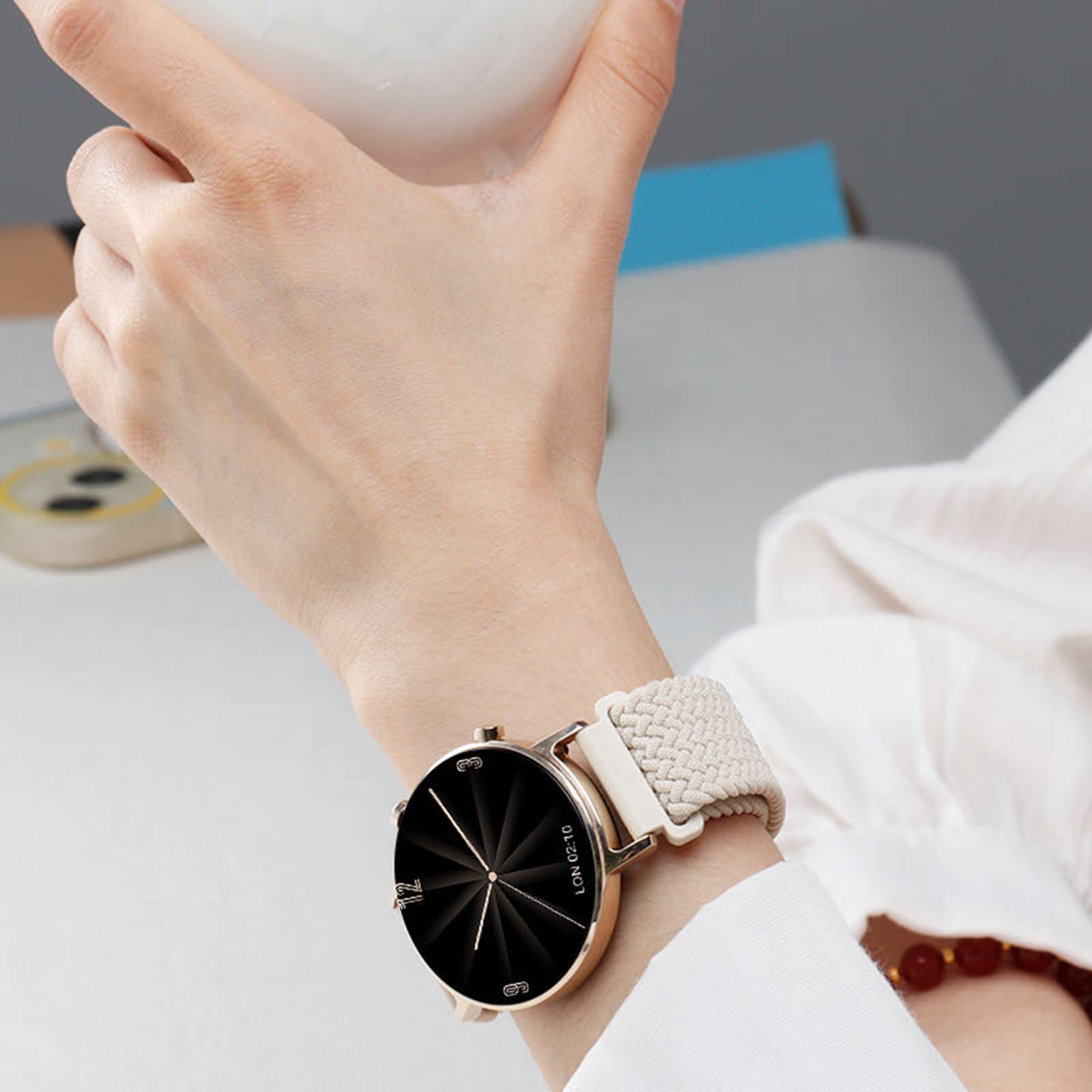 Cinturino Elastico Per Smartwatch 22mm - Sgancio Rapido, Grigio Spazio AidorMax - Foto 14