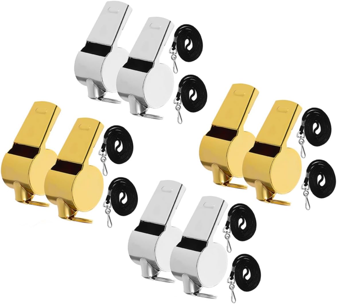 BESPORTBLE 8 Pcs Referee Whistle Soccer Whistle Outdoor Whistle Basketball Whistle Decorative Hanging Ornaments