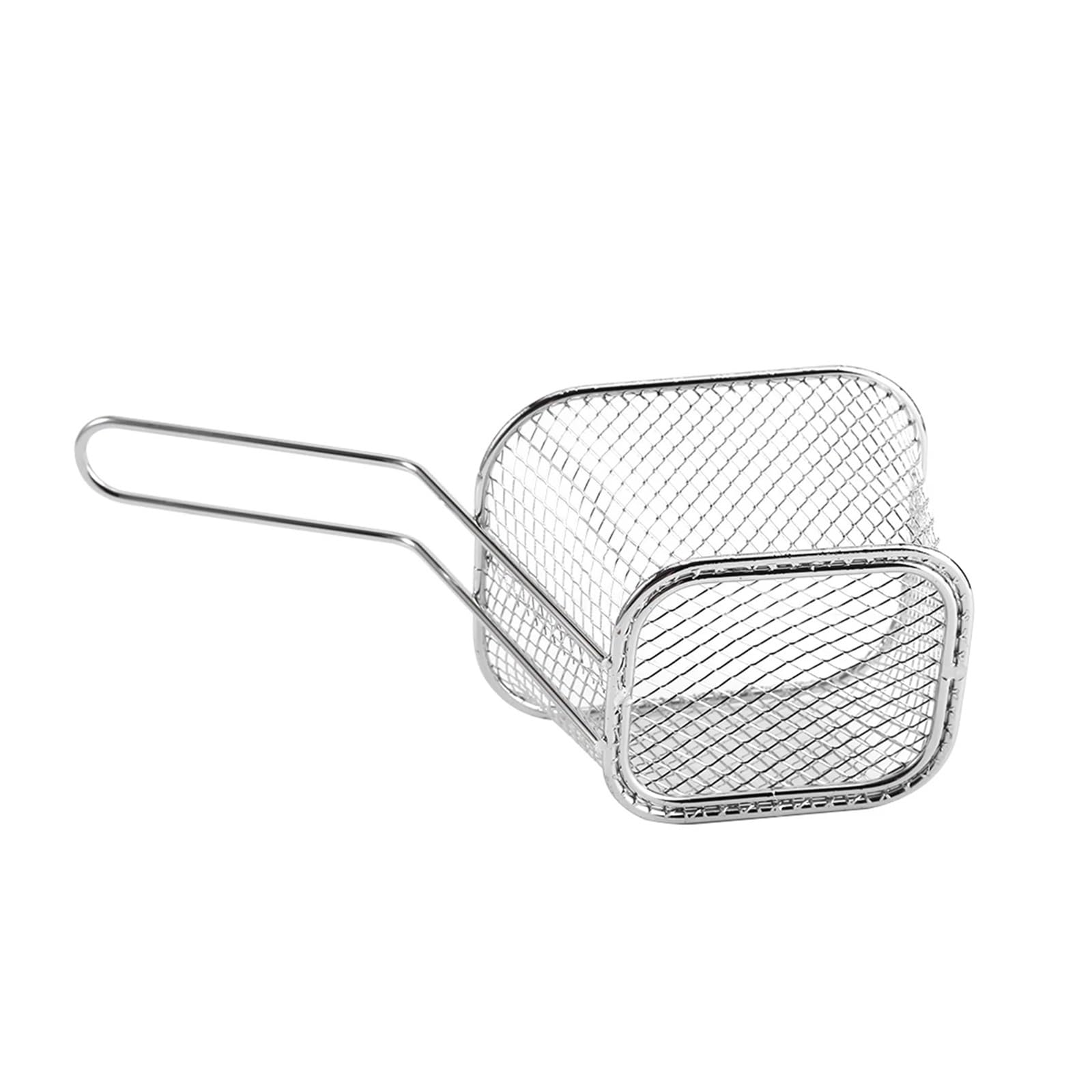 colador acero inoxidable 8 cestas for servir papas fritas, mini colador de acero inoxidable for presentación alimentos