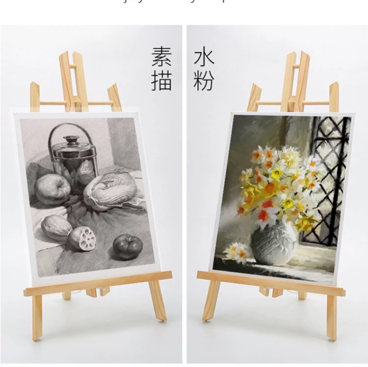 2 caballetes de mesa de madera de 12 pulgadas, soporte de caballete para pintar, perfecto para fiestas, proyectos de arte y exhibiciones creativas.