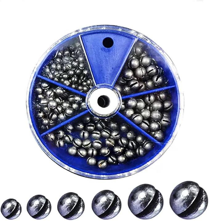 Plombs De Pêche En Laiton Non Toxique Sans Plomb - Pour Technique Drop Shot, Forme Ronde - Lot De 3 Ou 6 - Marque Big Fish