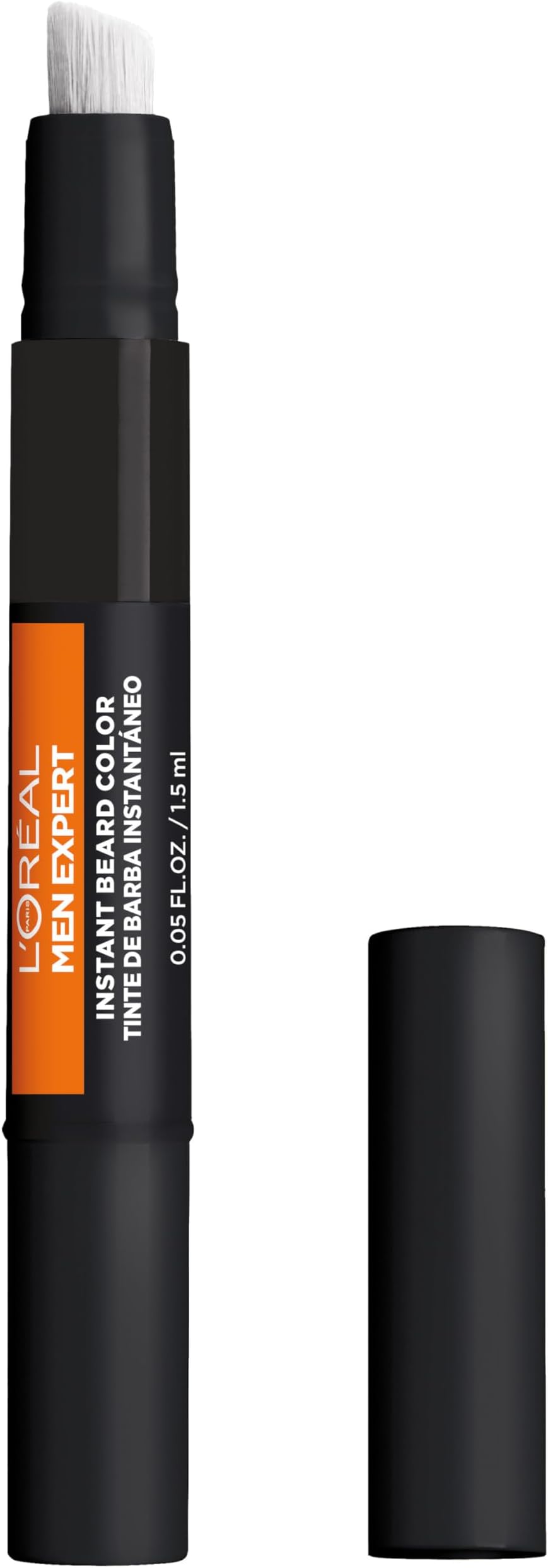 L’Oreal Paris Men Expert Instant Temporary Beard Color, Beard Filler for a Natural and Fuller-Looking Beard, 02 Natural Black, 0.05 Fl Oz
