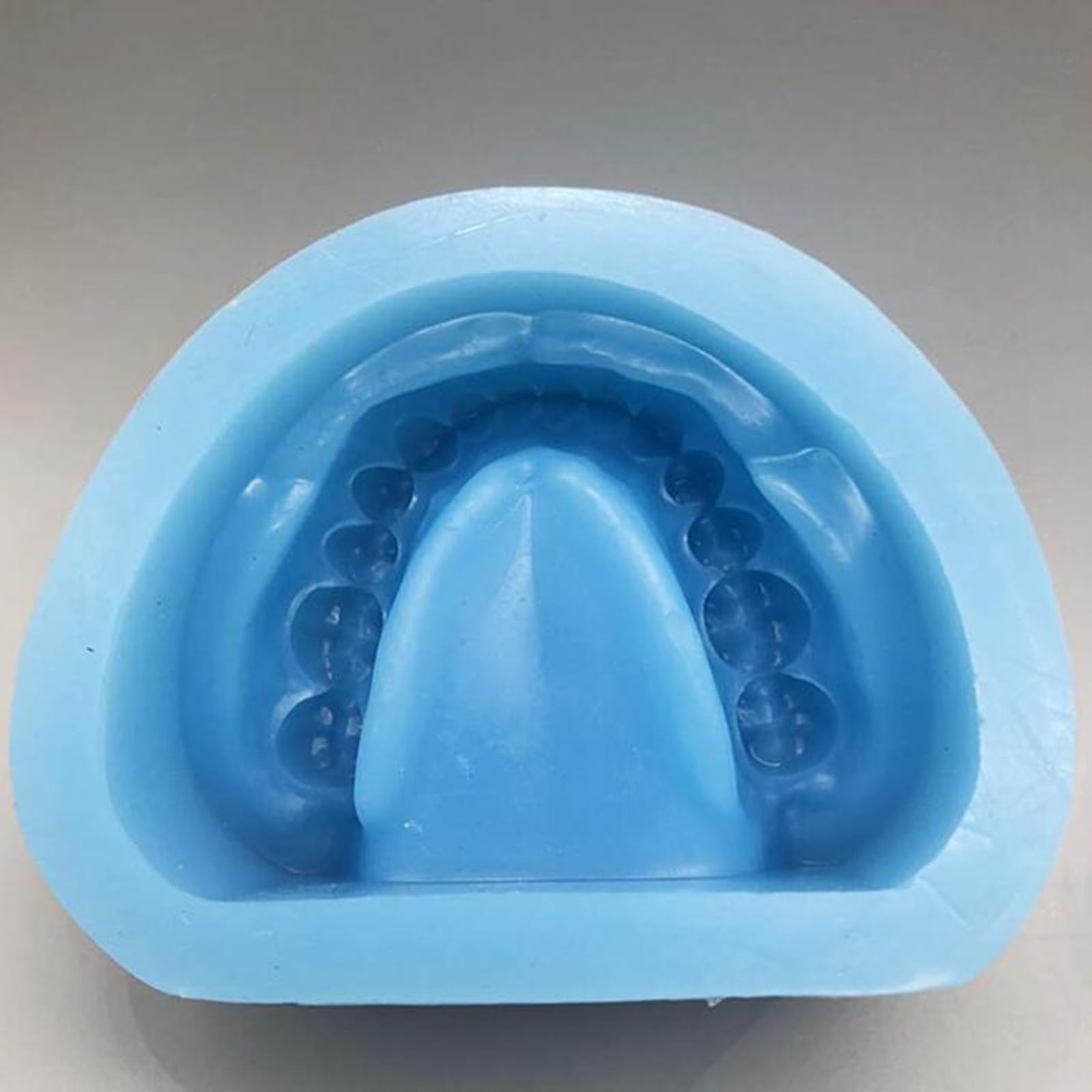 Dental Base Former Kit - Stampo per protesi dentaria in morbido silicone blu - Full Mouth Standard Silicone per mascella superiore e inferiore, modello universale per adulti (denti completi)