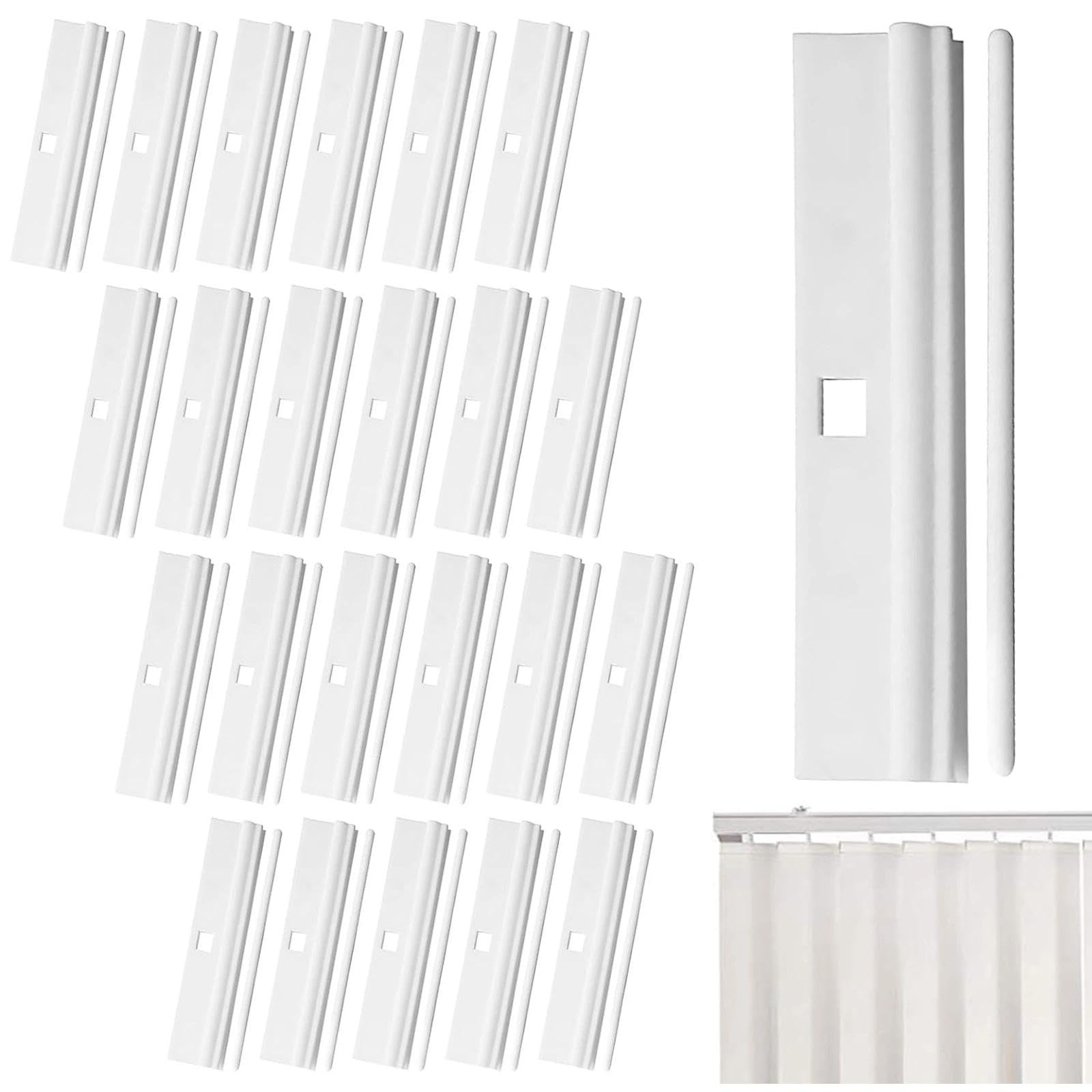 Chovize White 20 Pcs Premium Vertical Blind Top Hangers, Replacement Hanger For 89 Mm 3.5 Inch Slats, Durable Verticals Blind Accessories,Easy Install Slats Spare Parts For Home Window Curtains