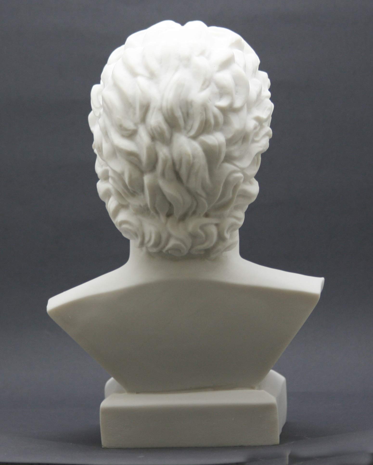 Alexander The Great Head Büste griechische Statue aus gegossenem Marmor, Skulptur 28 cm