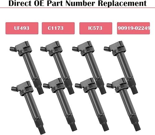 Miniatura 4 de Juego de 8 bobinas de encendido para Toyota Tundra Sequoia Land Cruiser Lexus SC430 LX470 4.7 V8 Bobinas de encendido sustituciones UFC 90.6 in